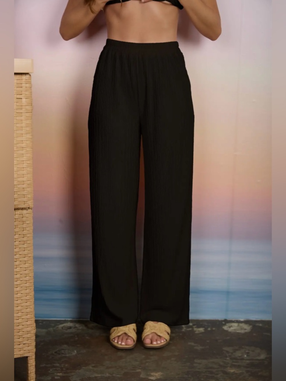 🆕🤍BLACK FLOWY RUBY PANT